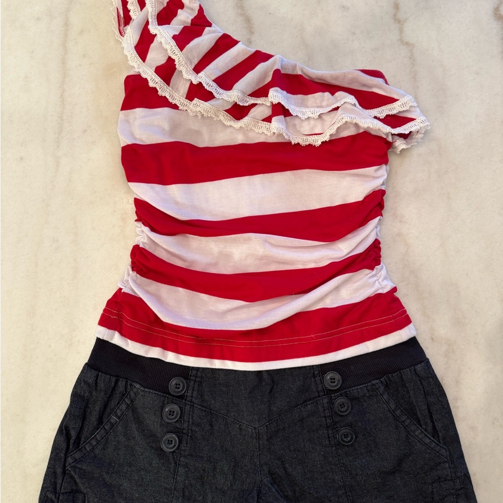 Jolt Red and White Apparel